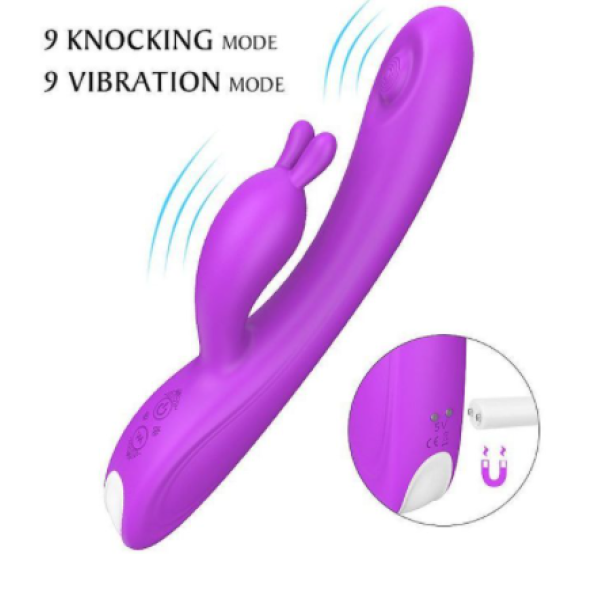 VIBRADOR ESTIMULADOR DE PONTO G E CLITÓRIS RECARREGÁVEL CANDY S-HANDE