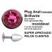 Plug Anal Abs Cromado 7 X 2,5Cm Hot Pink